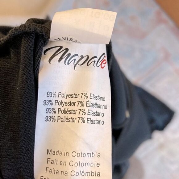 Mapale Black Long Sleeve Chain Wrap Around Detail Maxi Dress w/side slit - Picture 6 of 7